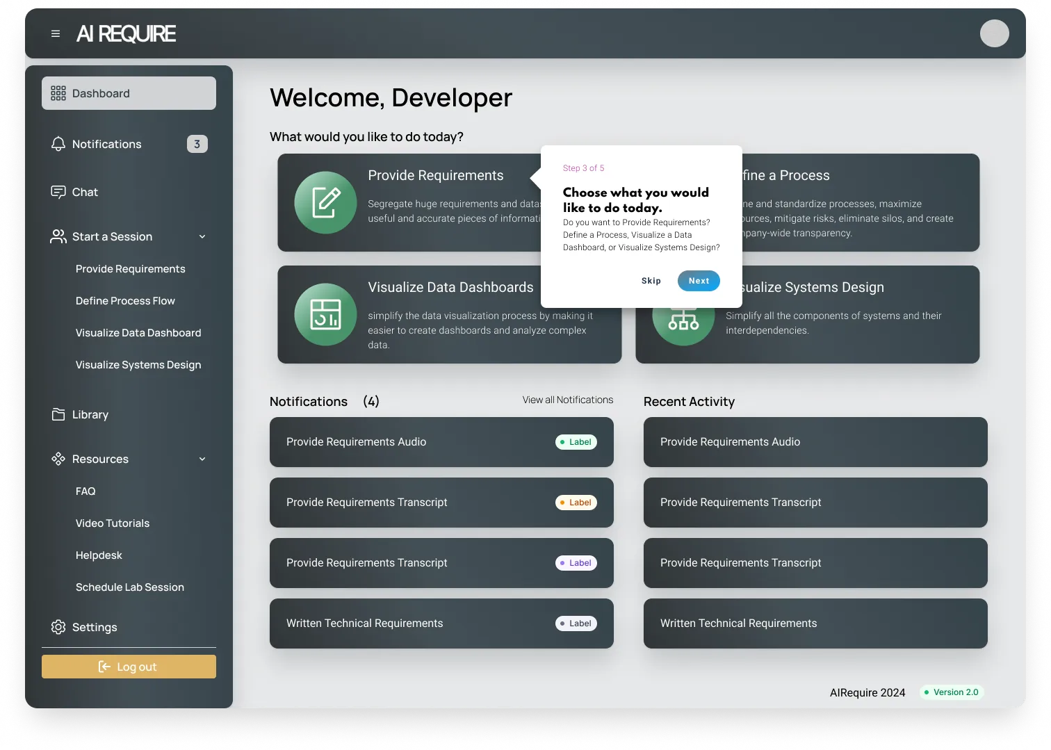 Onboarding step 3