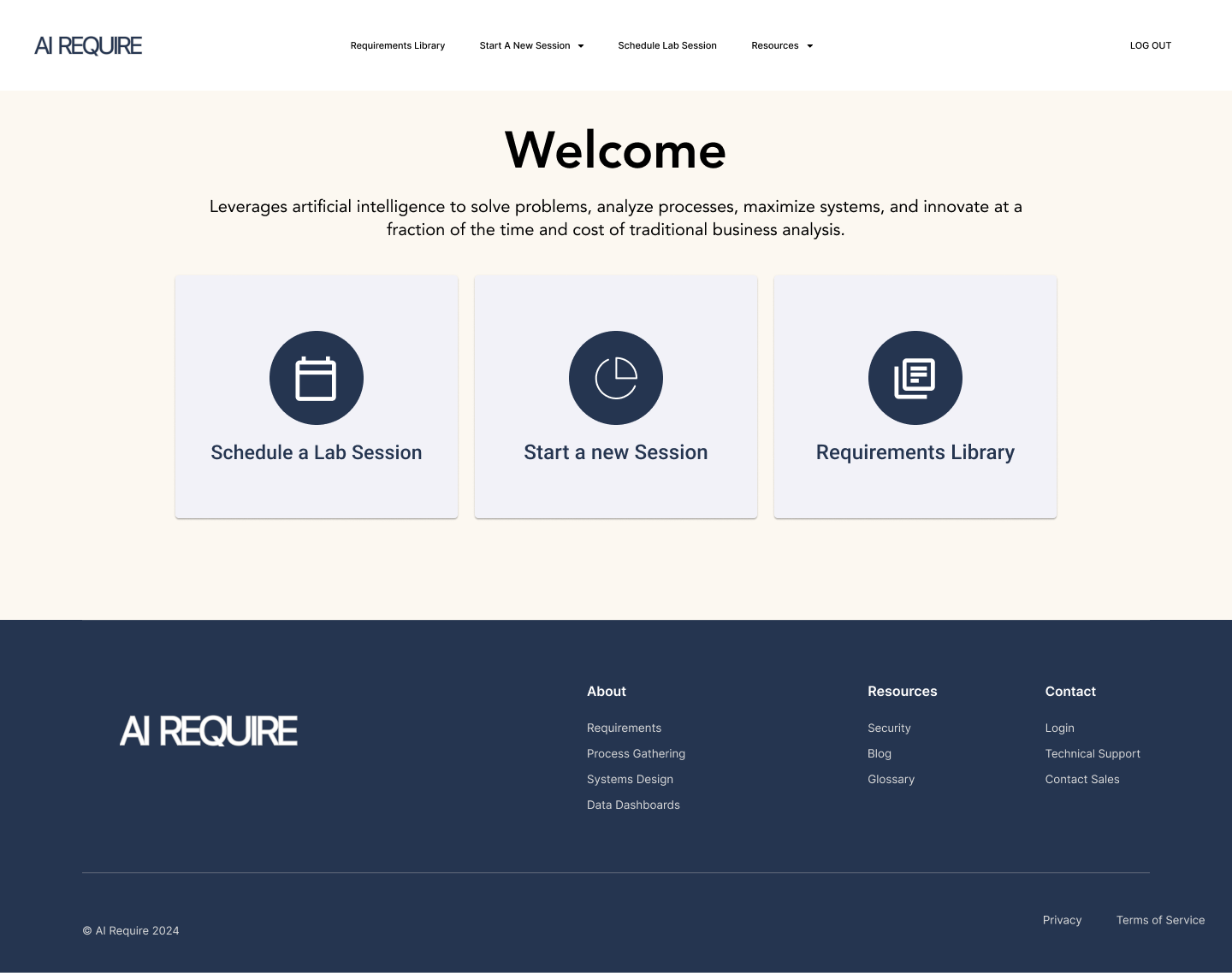 V1.8 · welcome screen