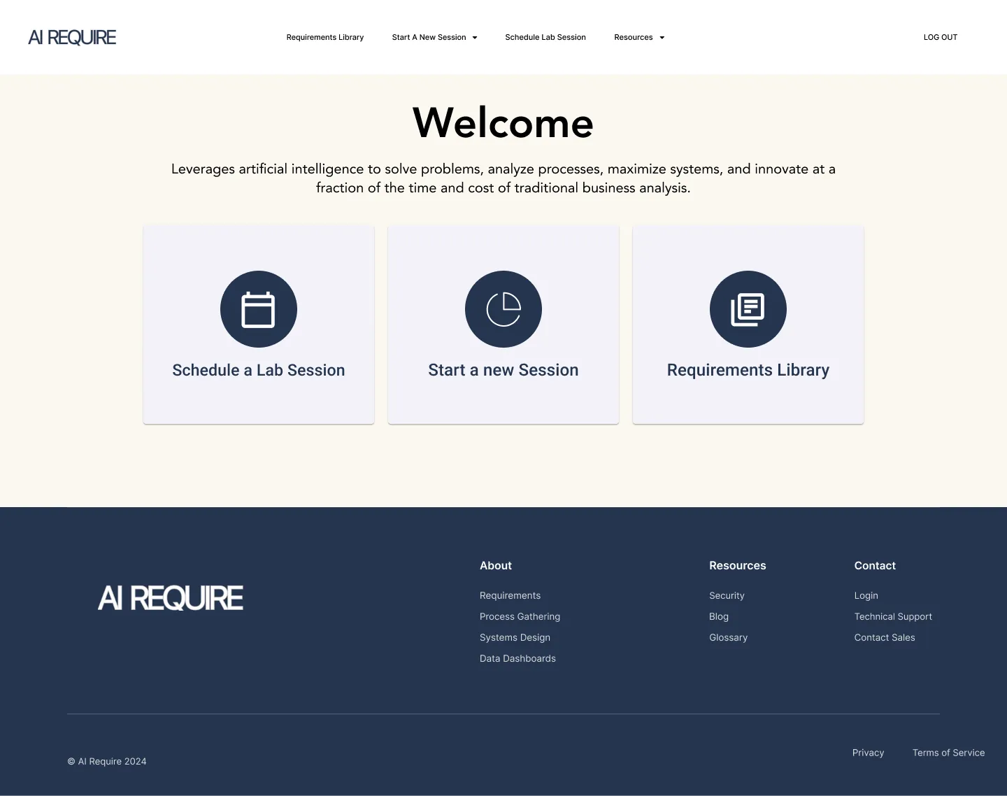 V1.8 · welcome screen