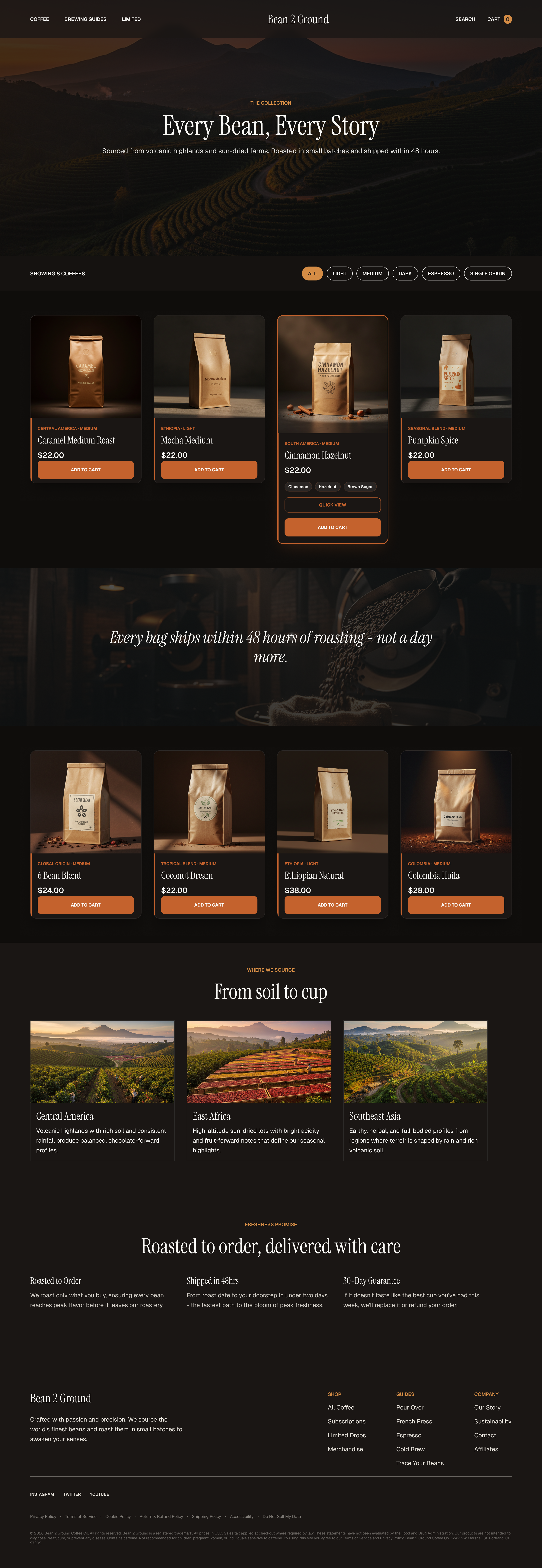 Bean 2 Ground collection page