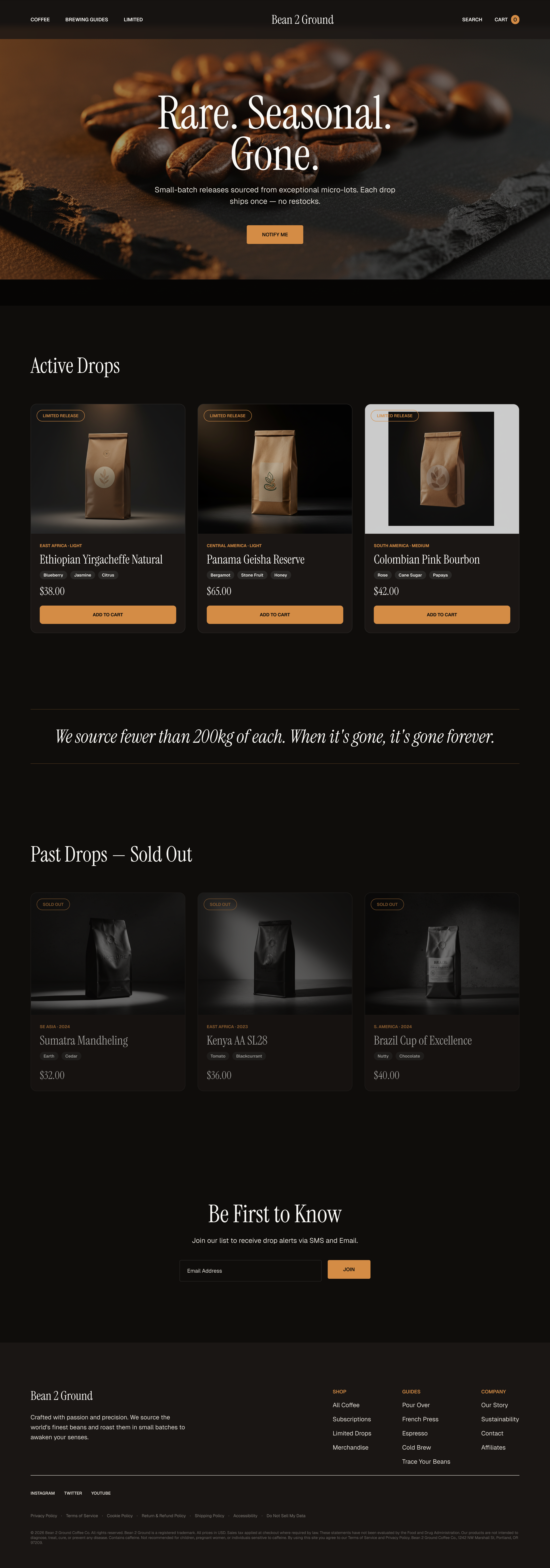 Bean 2 Ground limited drops