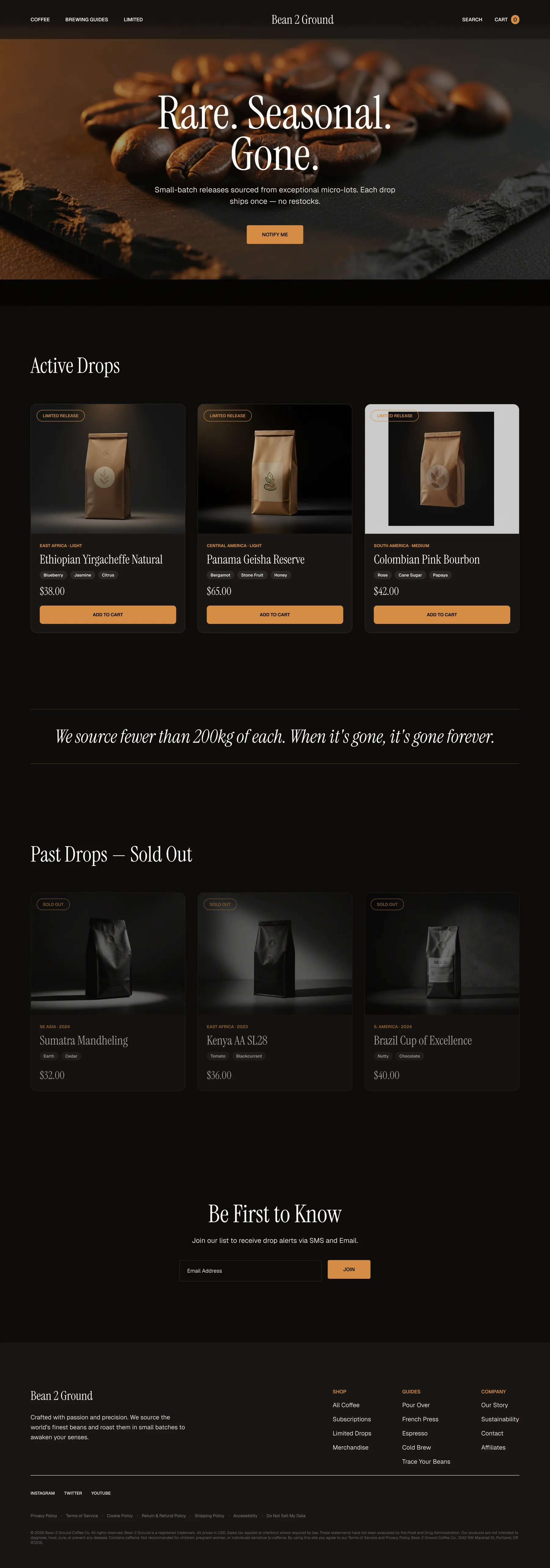 Bean 2 Ground limited drops