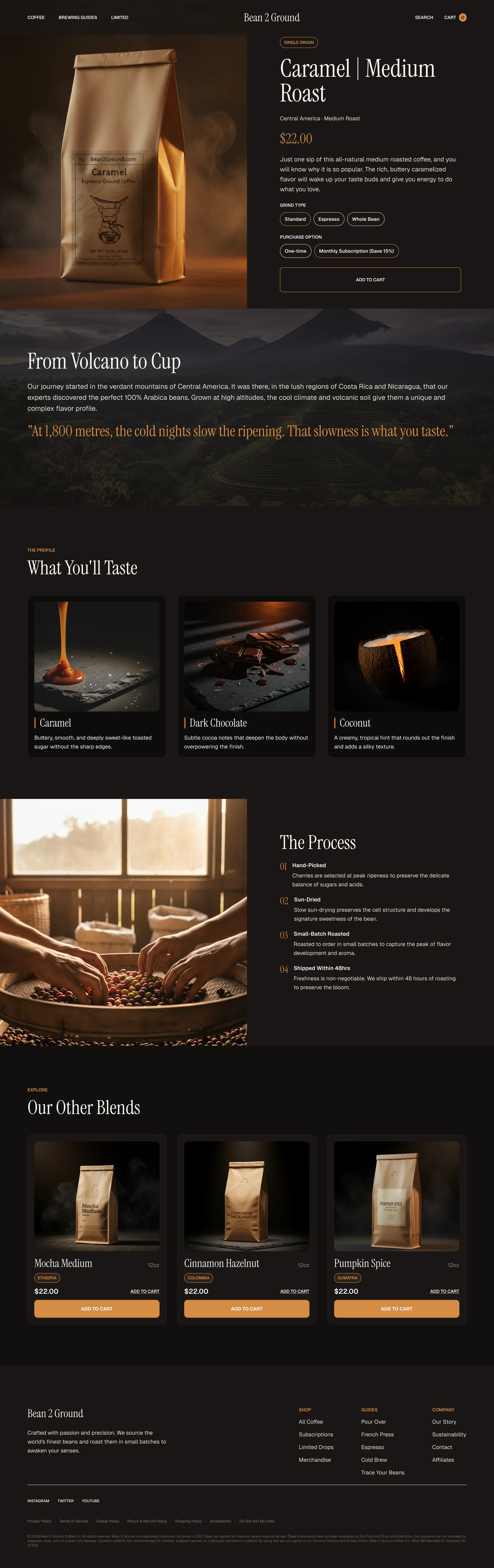 Bean 2 Ground editorial product page