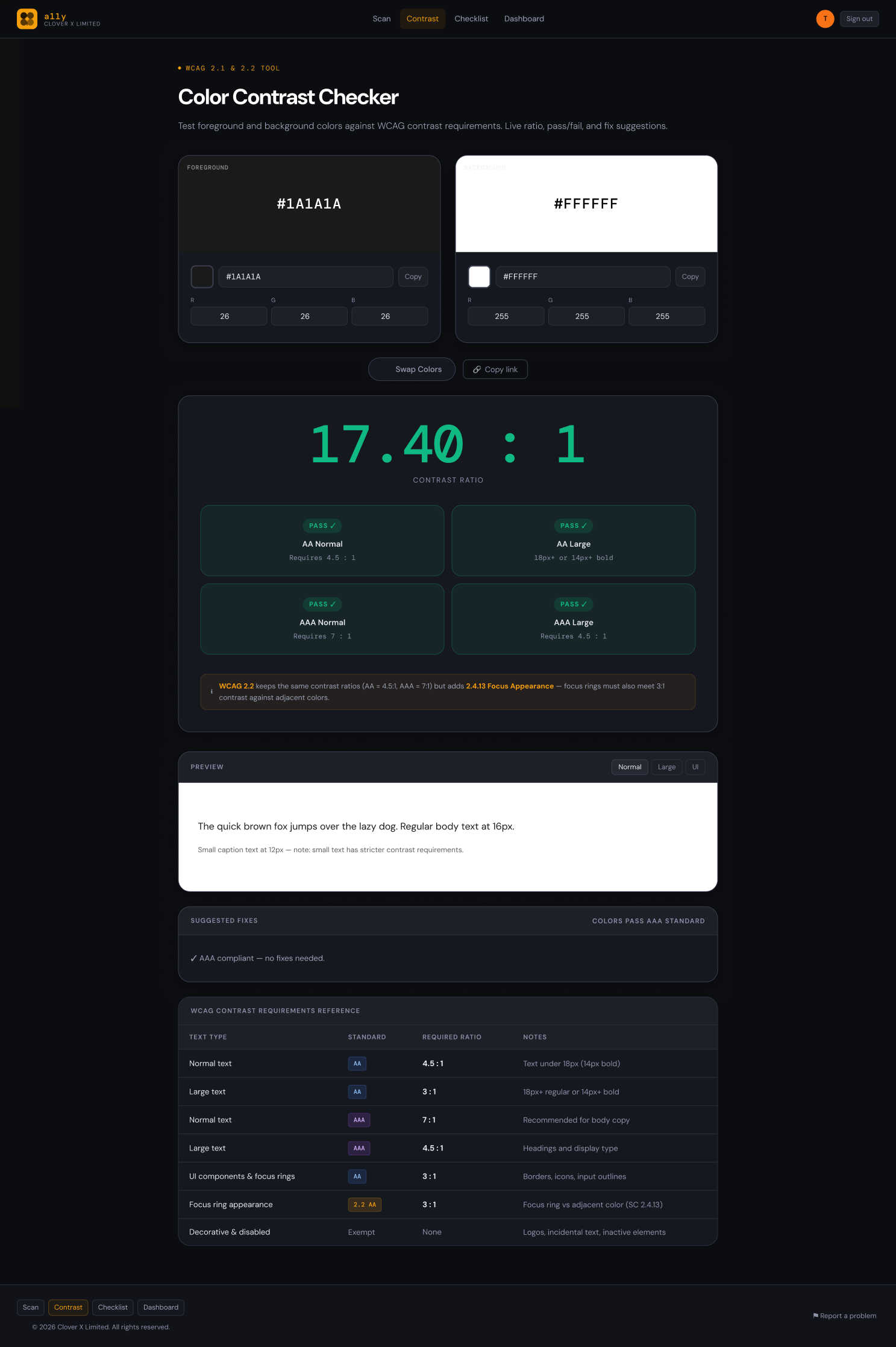 Contrast checker