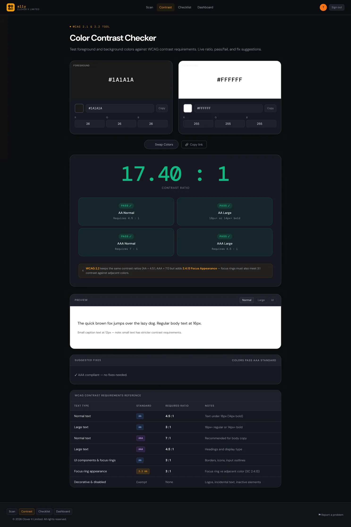 Contrast checker