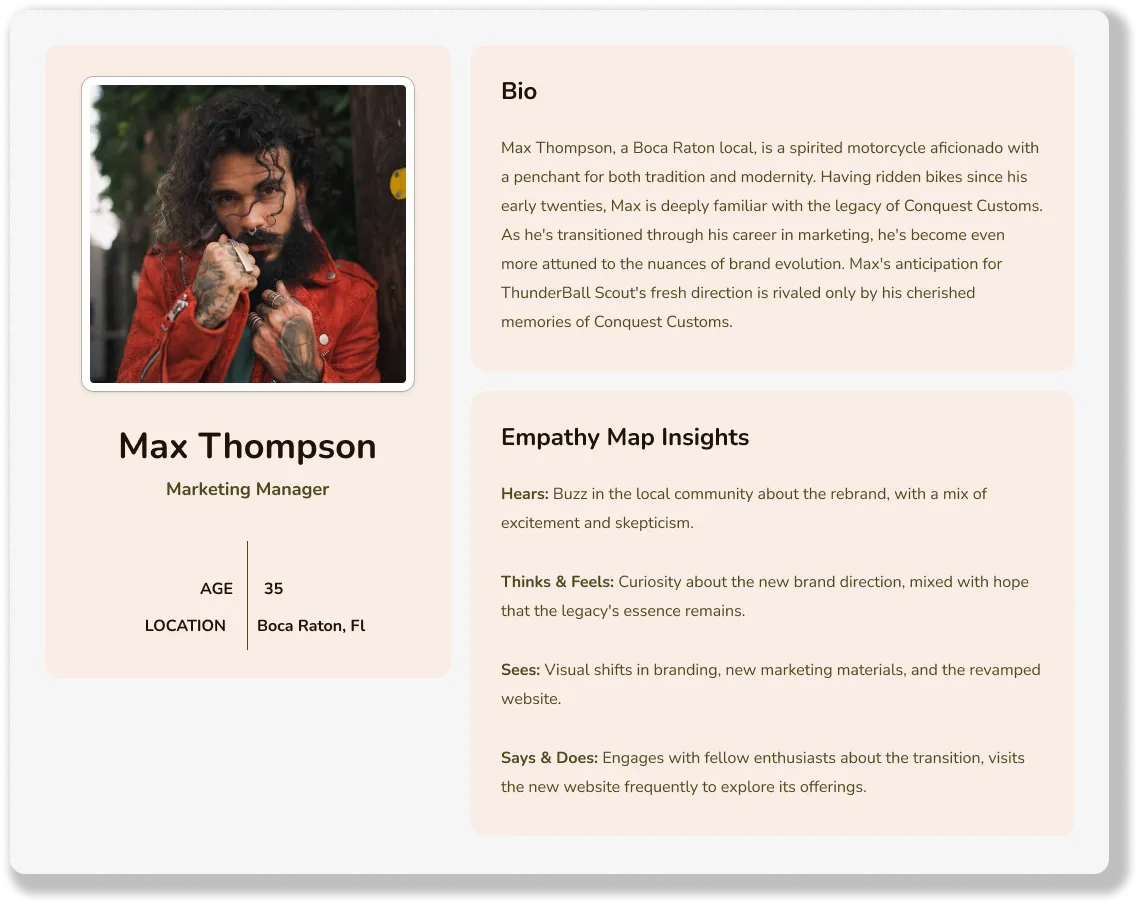 Max Thompson user persona