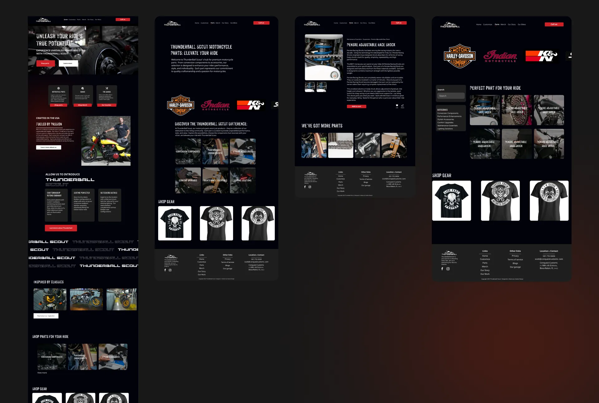 Product + customisation screens