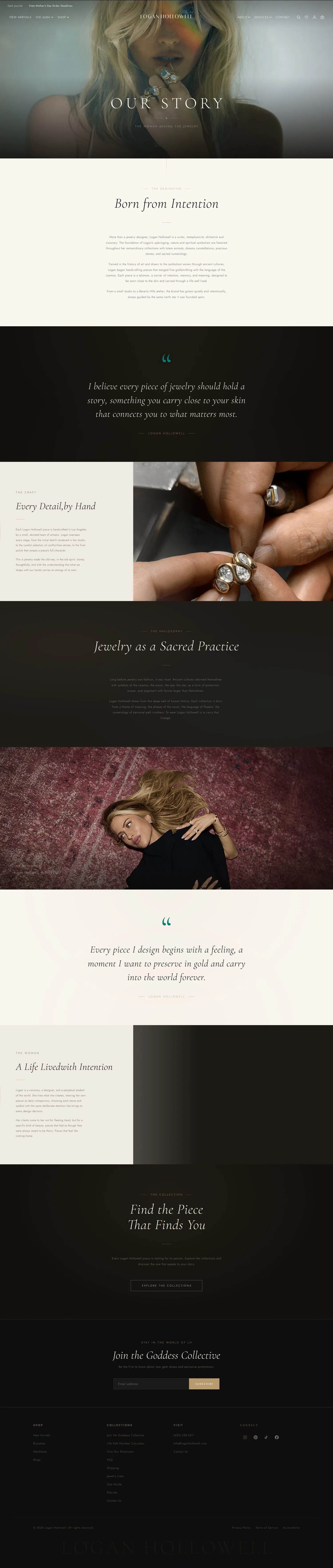 Logan Hollowell Our Story page