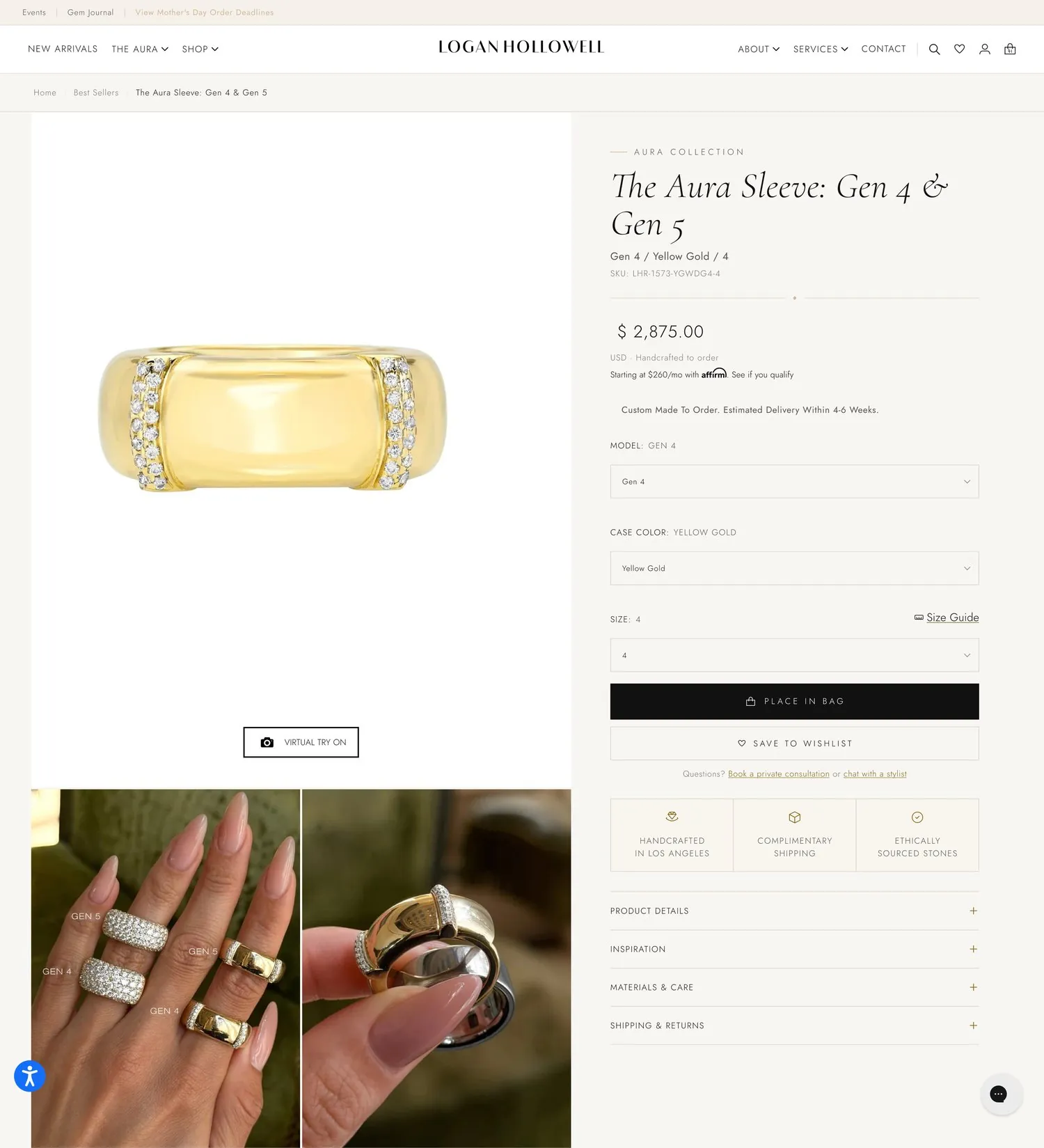 Logan Hollowell product page